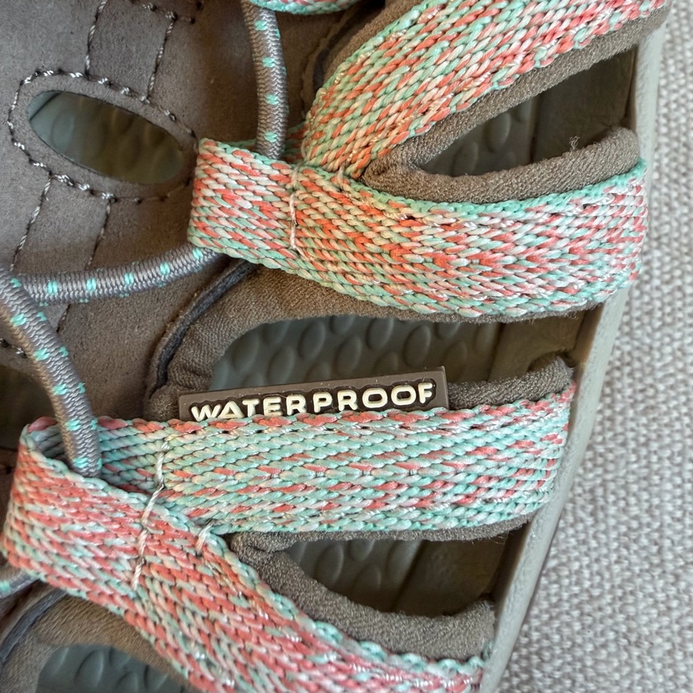 Keen Whisper Waterproof Sport Sandals Brown Pink Teal Hiking Water Shoes Size 7 - Picture 10 of 11